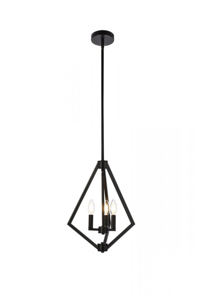 Elegant Lighting IRINA LD7061D14BK Pendant Mid Century Modern - Black