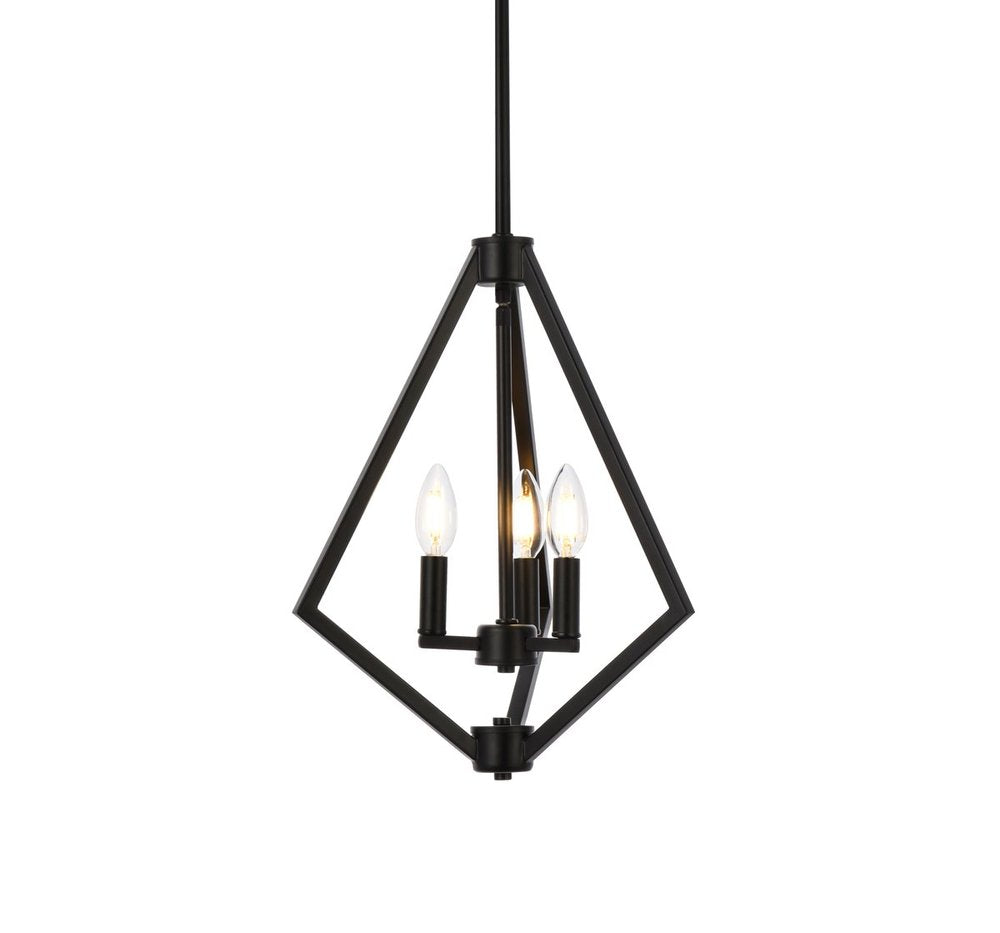 Elegant Lighting IRINA LD7061D14BK Pendant Mid Century Modern - Black