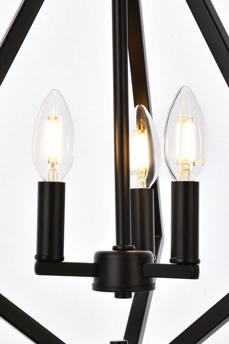 Elegant Lighting IRINA LD7061D14BK Pendant Mid Century Modern - Black