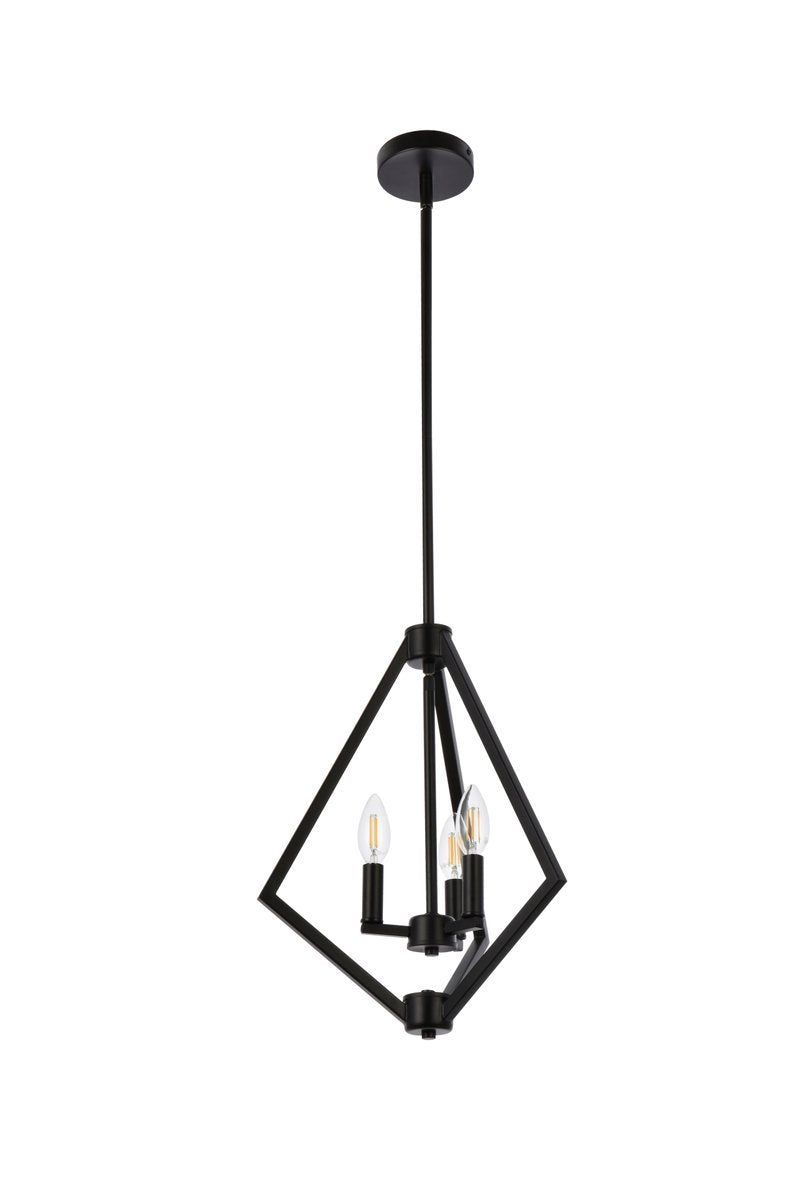 Elegant Lighting IRINA LD7061D14BK Pendant Mid Century Modern - Black