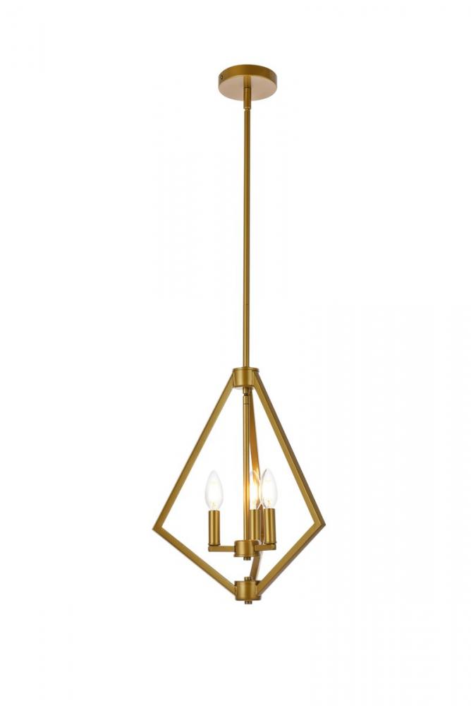 Elegant Lighting IRINA LD7061D14BR Pendant Mid Century Modern - Brass