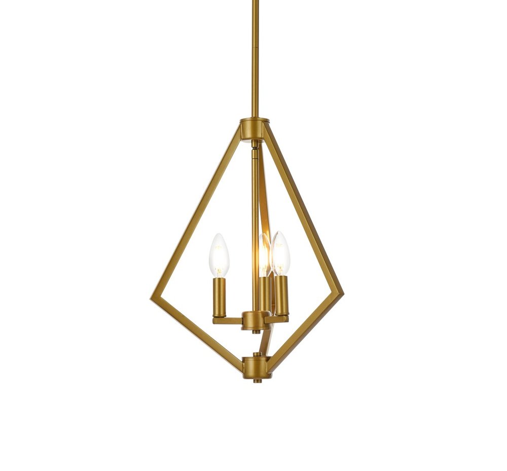 Elegant Lighting IRINA LD7061D14BR Pendant Mid Century Modern - Brass