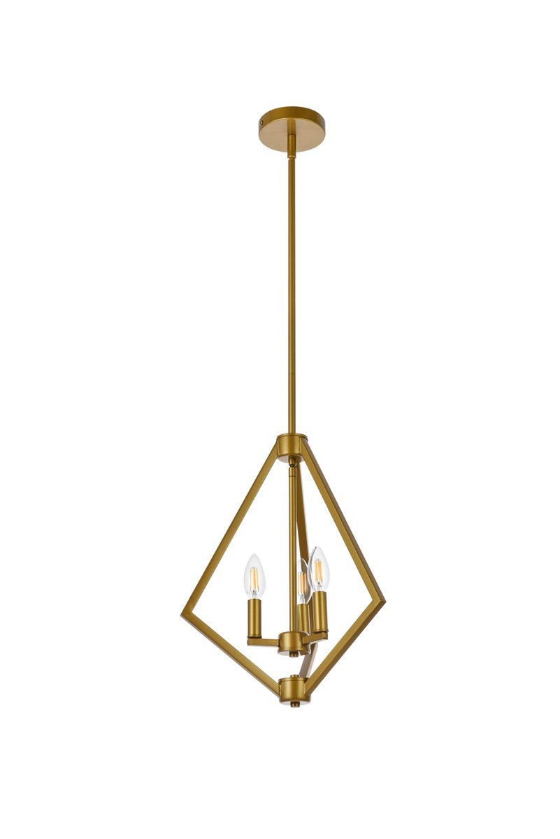 Elegant Lighting IRINA LD7061D14BR Pendant Mid Century Modern - Brass