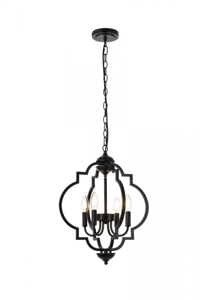 Elegant Lighting SANDARA LD7064D16BK Pendant Mid Century Modern - Black