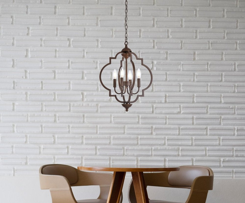 Elegant Lighting SANDARA LD7064D16WOK Pendant Mid Century Modern - Weathered Oak