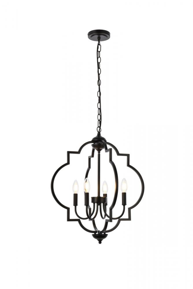 Elegant Lighting SANDARA LD7065D20BK Pendant Mid Century Modern - Black