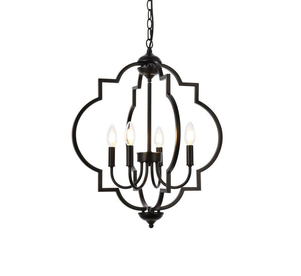 Elegant Lighting SANDARA LD7065D20BK Pendant Mid Century Modern - Black