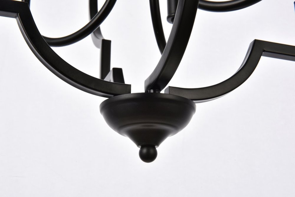 Elegant Lighting SANDARA LD7065D20BK Pendant Mid Century Modern - Black