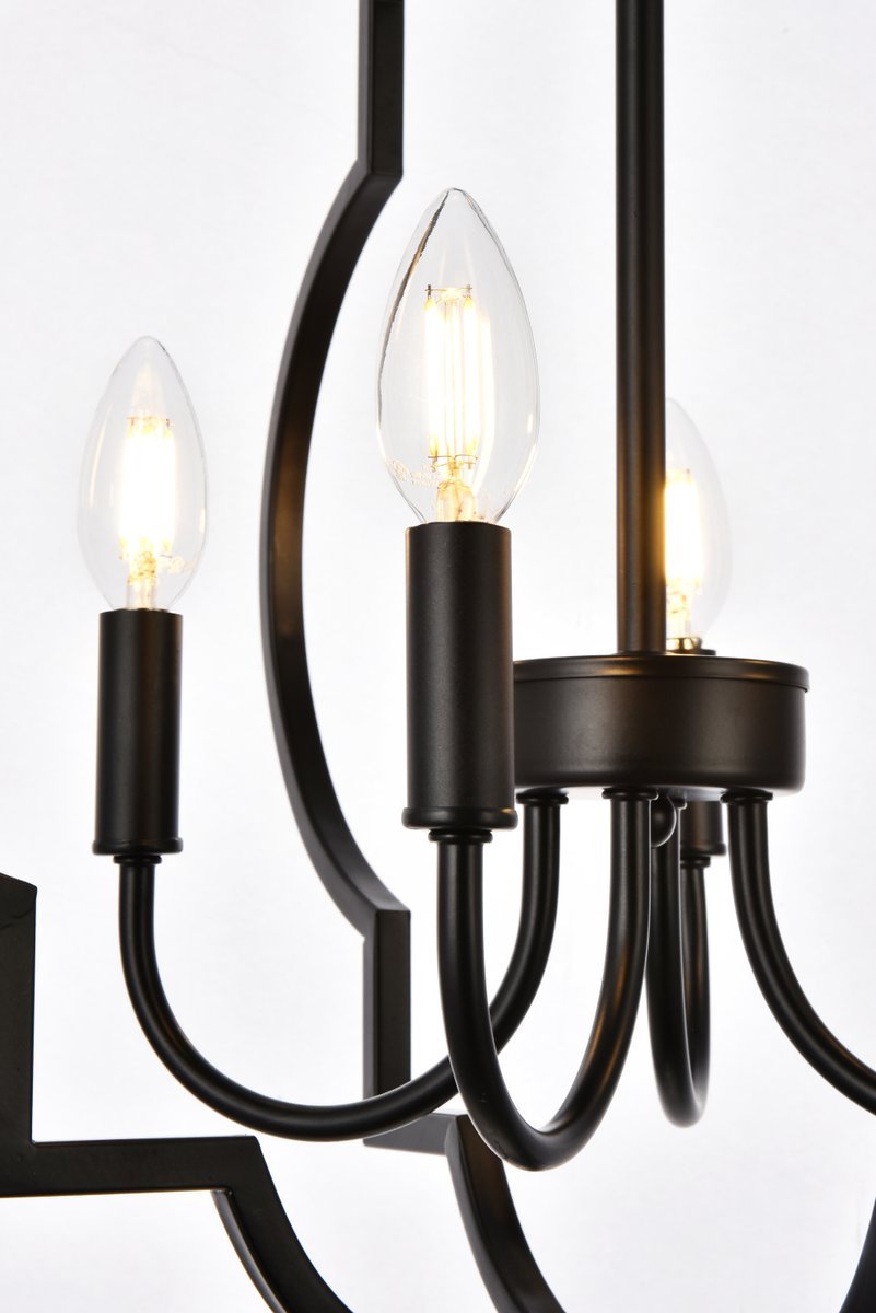 Elegant Lighting SANDARA LD7065D20BK Pendant Mid Century Modern - Black