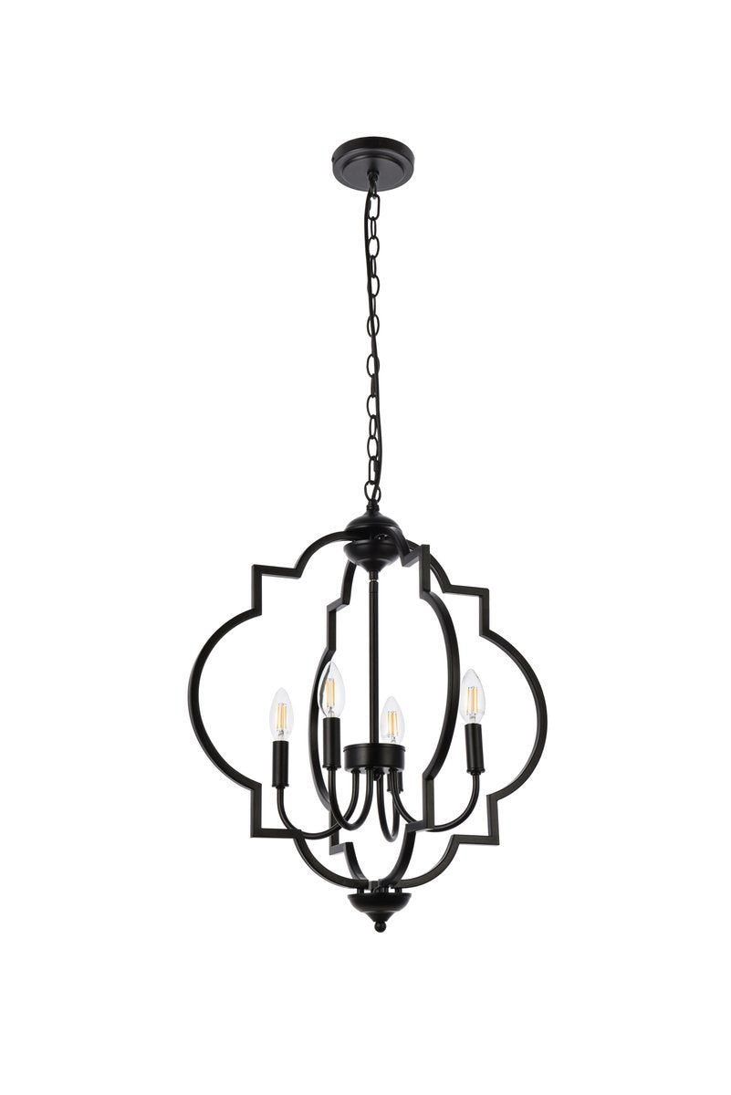 Elegant Lighting SANDARA LD7065D20BK Pendant Mid Century Modern - Black