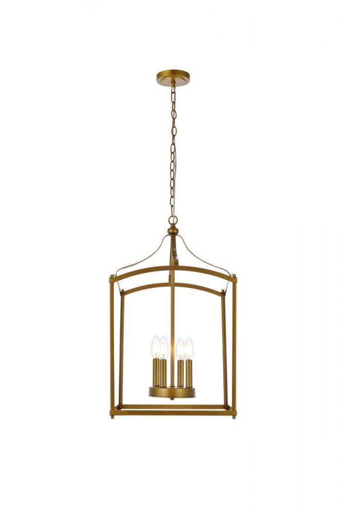 Elegant Lighting JANET LD7070D15BR Pendant Mid Century Modern - Brass