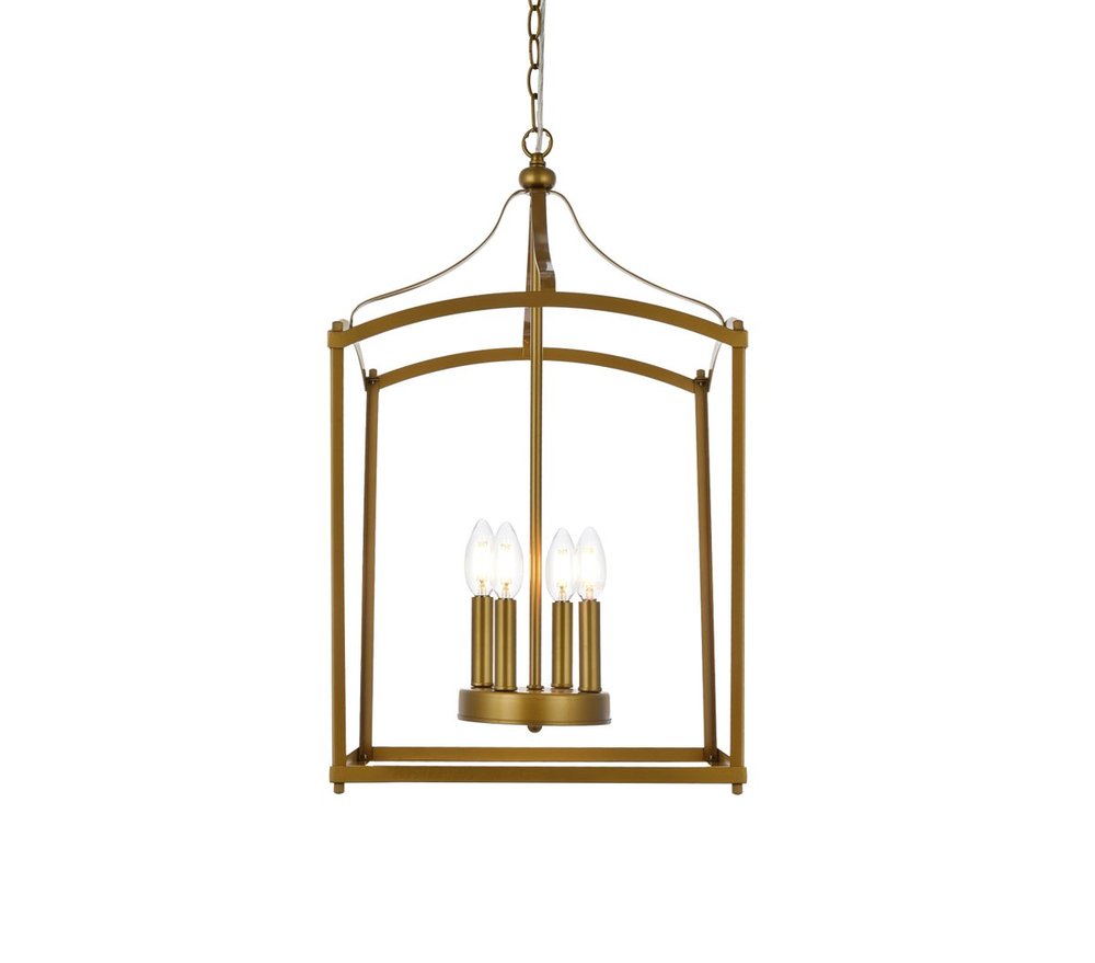 Elegant Lighting JANET LD7070D15BR Pendant Mid Century Modern - Brass