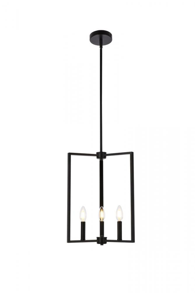 Elegant Lighting VINO LD7071D14BK Pendant Mid Century Modern - Black