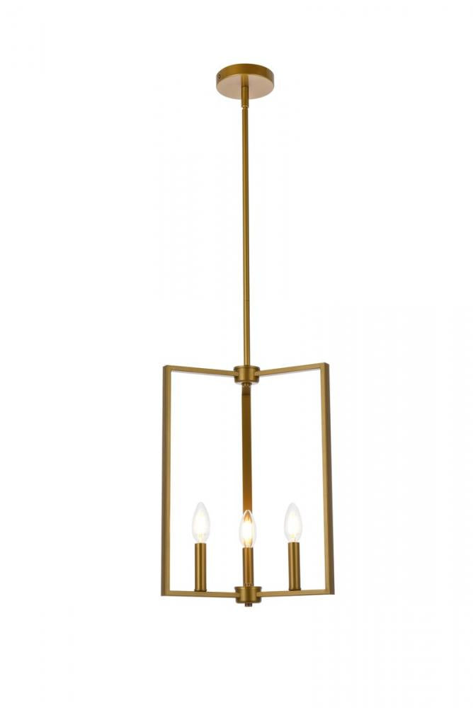 Elegant Lighting VINO LD7071D14BR Pendant Mid Century Modern - Brass