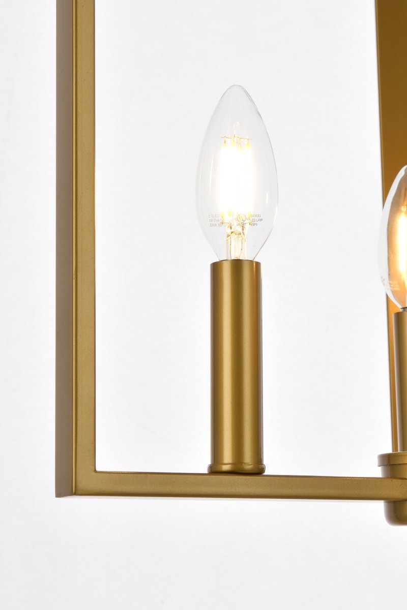 Elegant Lighting VINO LD7071D14BR Pendant Mid Century Modern - Brass