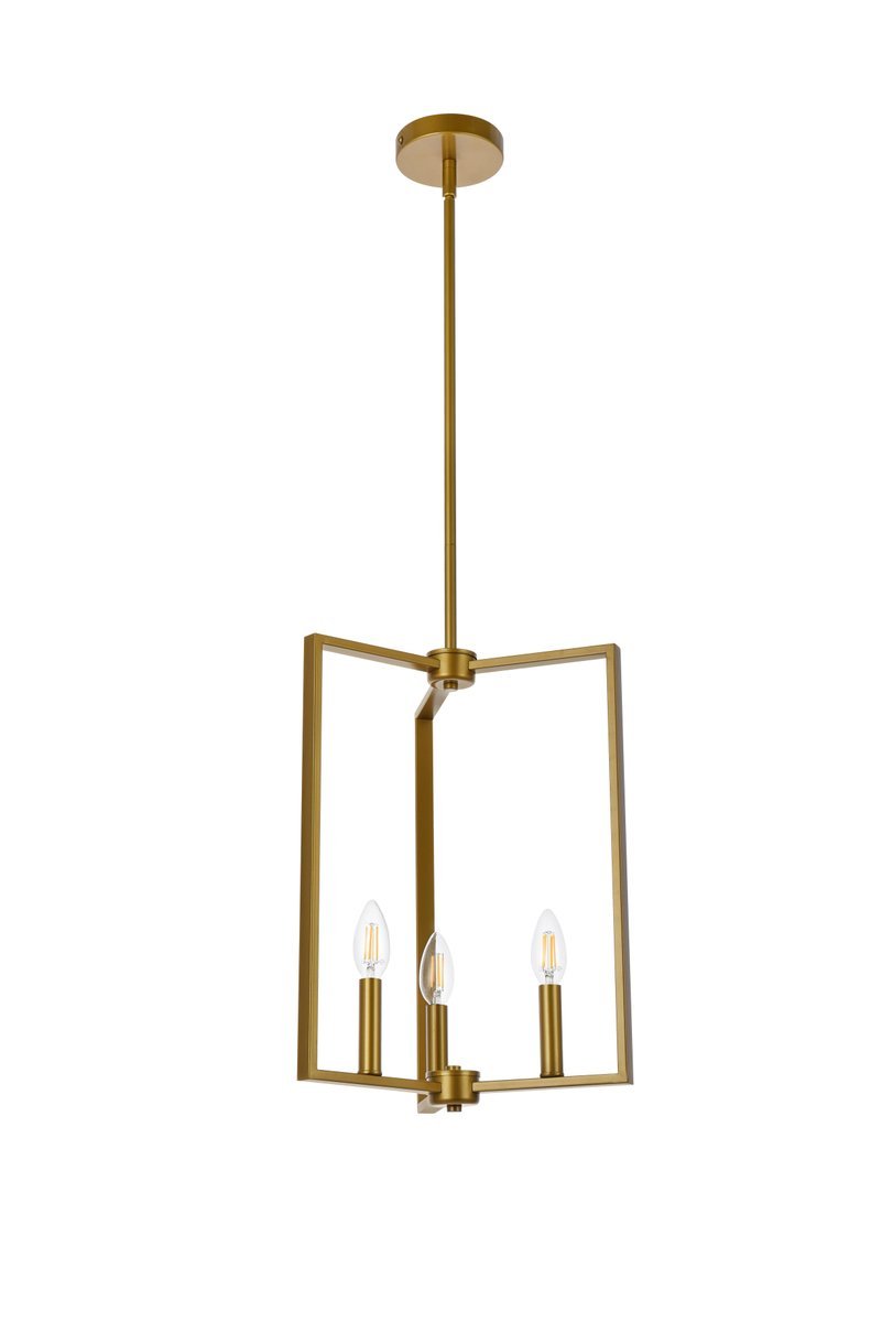 Elegant Lighting VINO LD7071D14BR Pendant Mid Century Modern - Brass