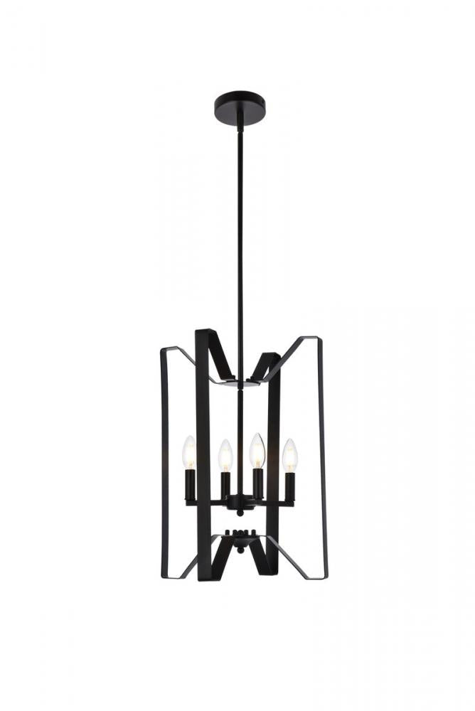 Elegant Lighting HOFFMAN LD7072D14BK Pendant Mid Century Modern - Black