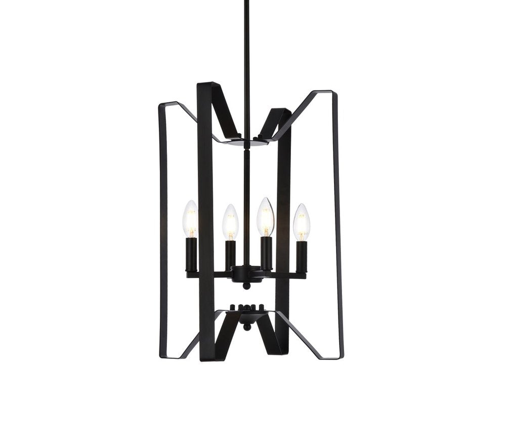 Elegant Lighting HOFFMAN LD7072D14BK Pendant Mid Century Modern - Black