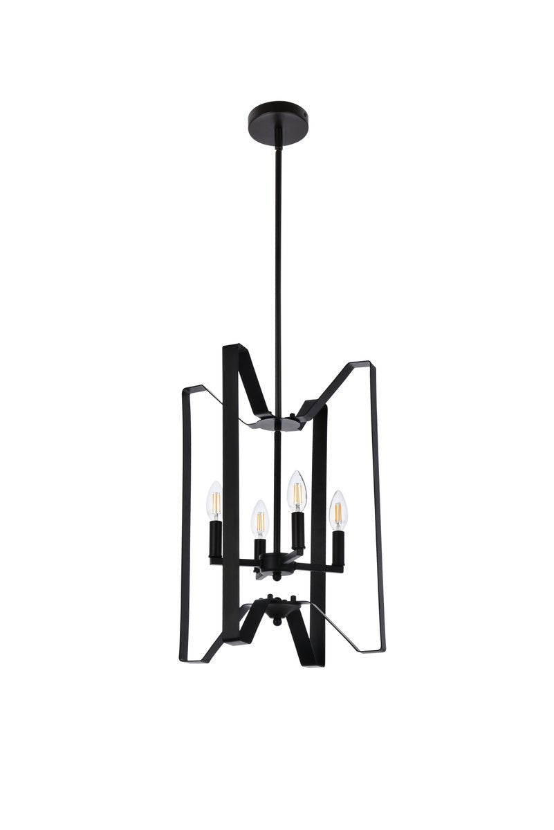 Elegant Lighting HOFFMAN LD7072D14BK Pendant Mid Century Modern - Black