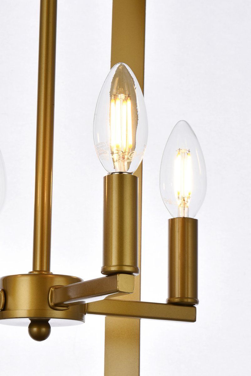 Elegant Lighting HOFFMAN LD7072D14BR Pendant Mid Century Modern - Brass