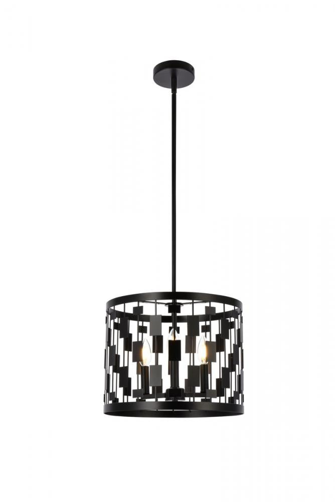 Elegant Lighting LEVANTE LD7074D14BK Pendant Mid Century Modern - Black