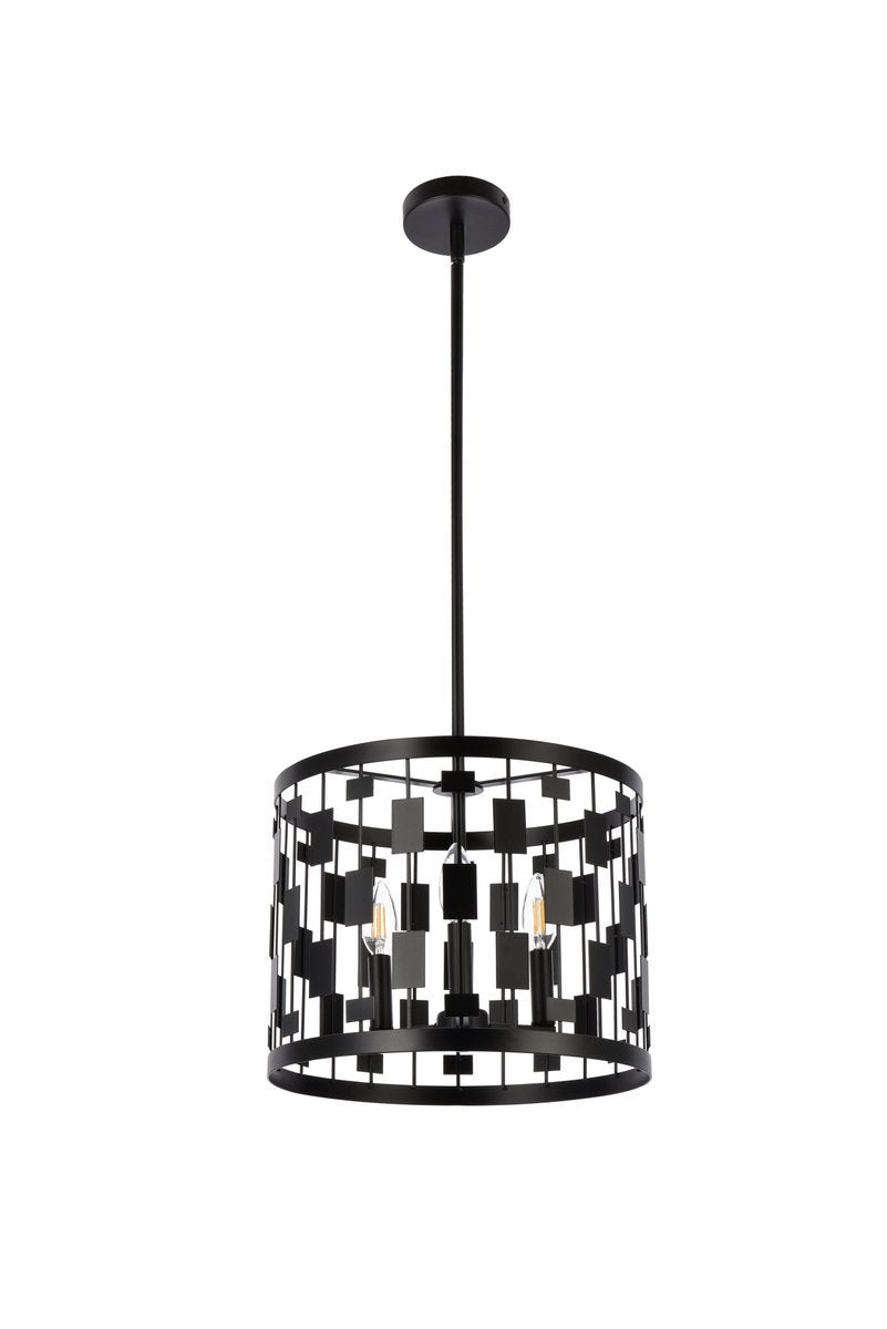 Elegant Lighting LEVANTE LD7074D14BK Pendant Mid Century Modern - Black