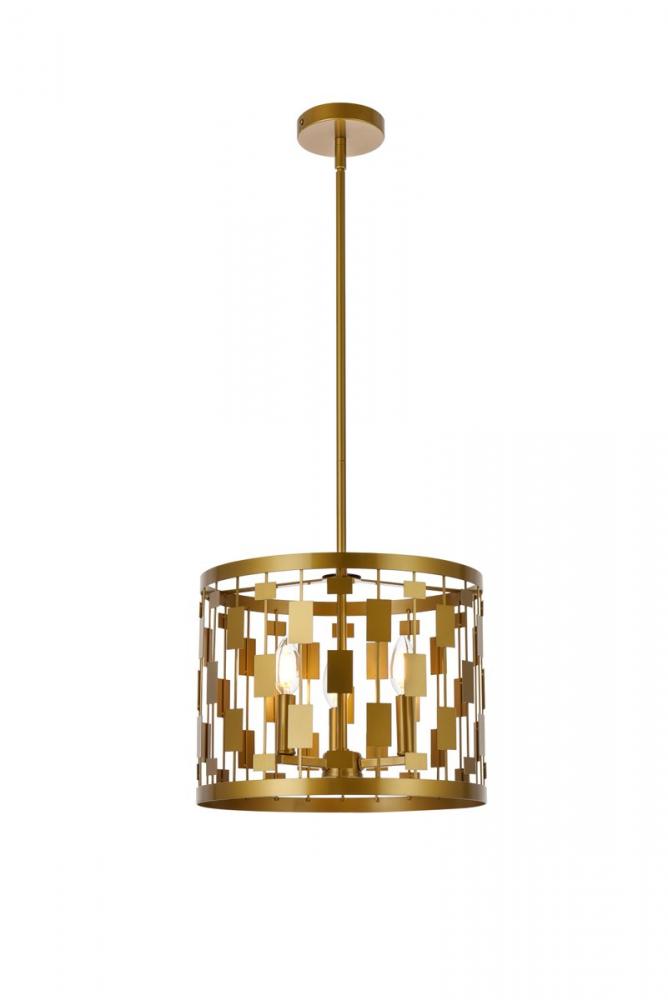 Elegant Lighting LEVANTE LD7074D14BR Pendant Mid Century Modern - Brass