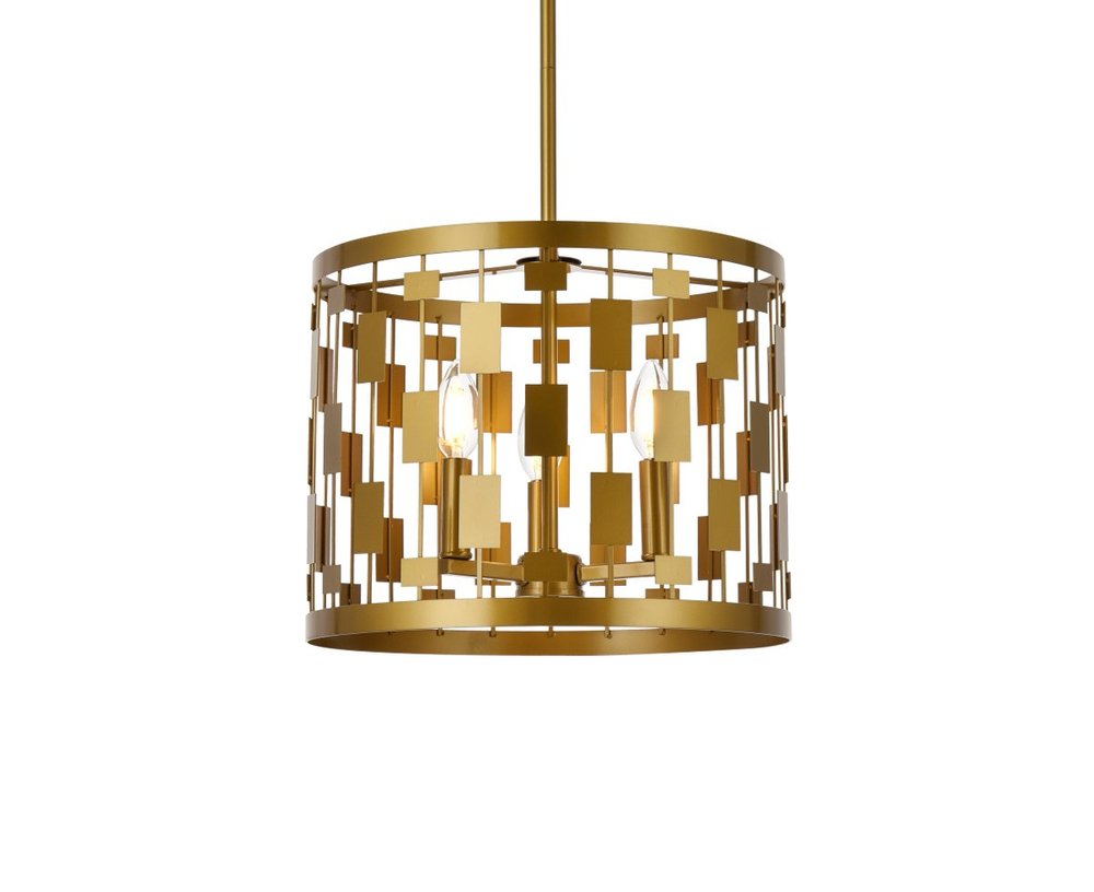 Elegant Lighting LEVANTE LD7074D14BR Pendant Mid Century Modern - Brass