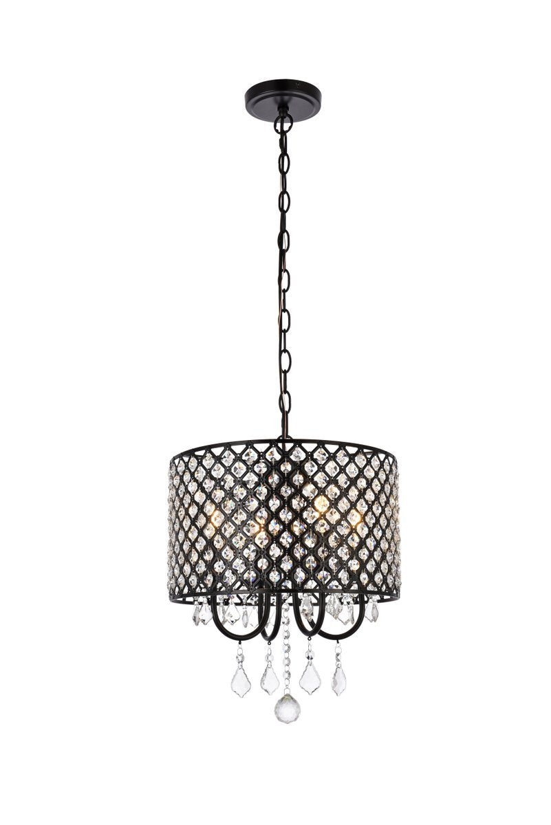 Elegant Lighting ELISE LD711D14BK Pendant Transitional - Black