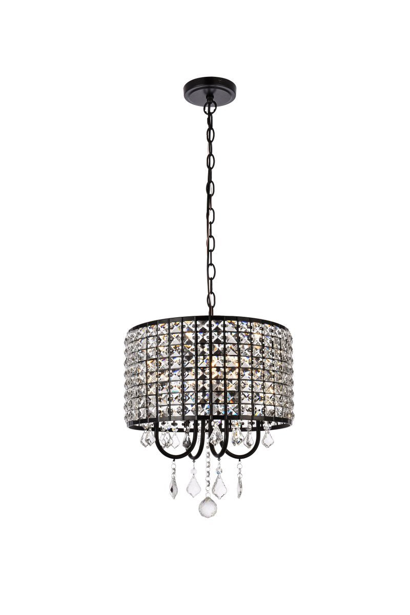 Elegant Lighting ELISE LD713D14BK Pendant Transitional - Black