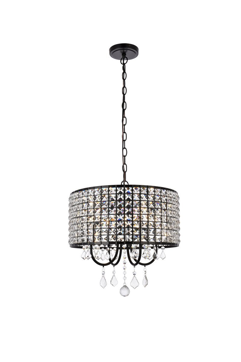 Elegant Lighting ELISE LD713D17BK Pendant Transitional - Black