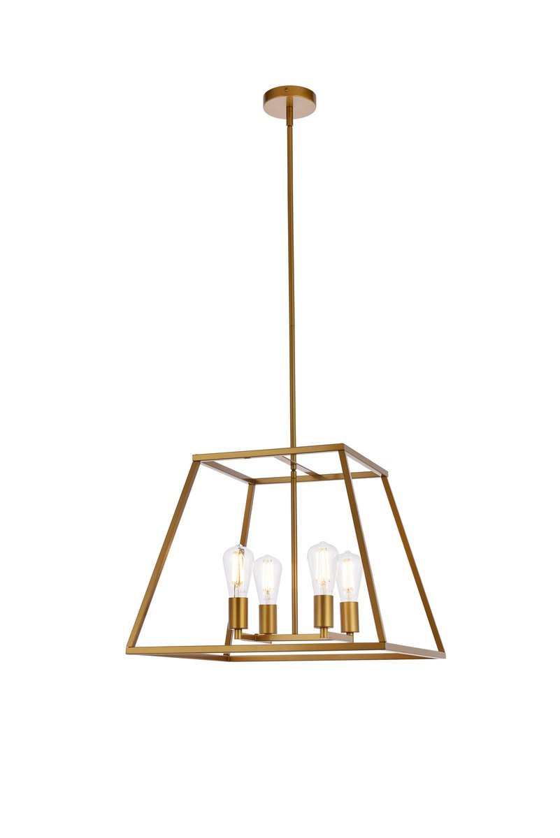 Elegant Lighting DECLAN LD720D20BR Pendant Farm House - Brass