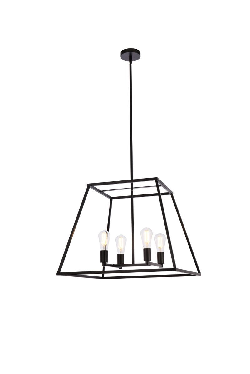 Elegant Lighting DECLAN LD720D24BK Pendant Farm House - Black