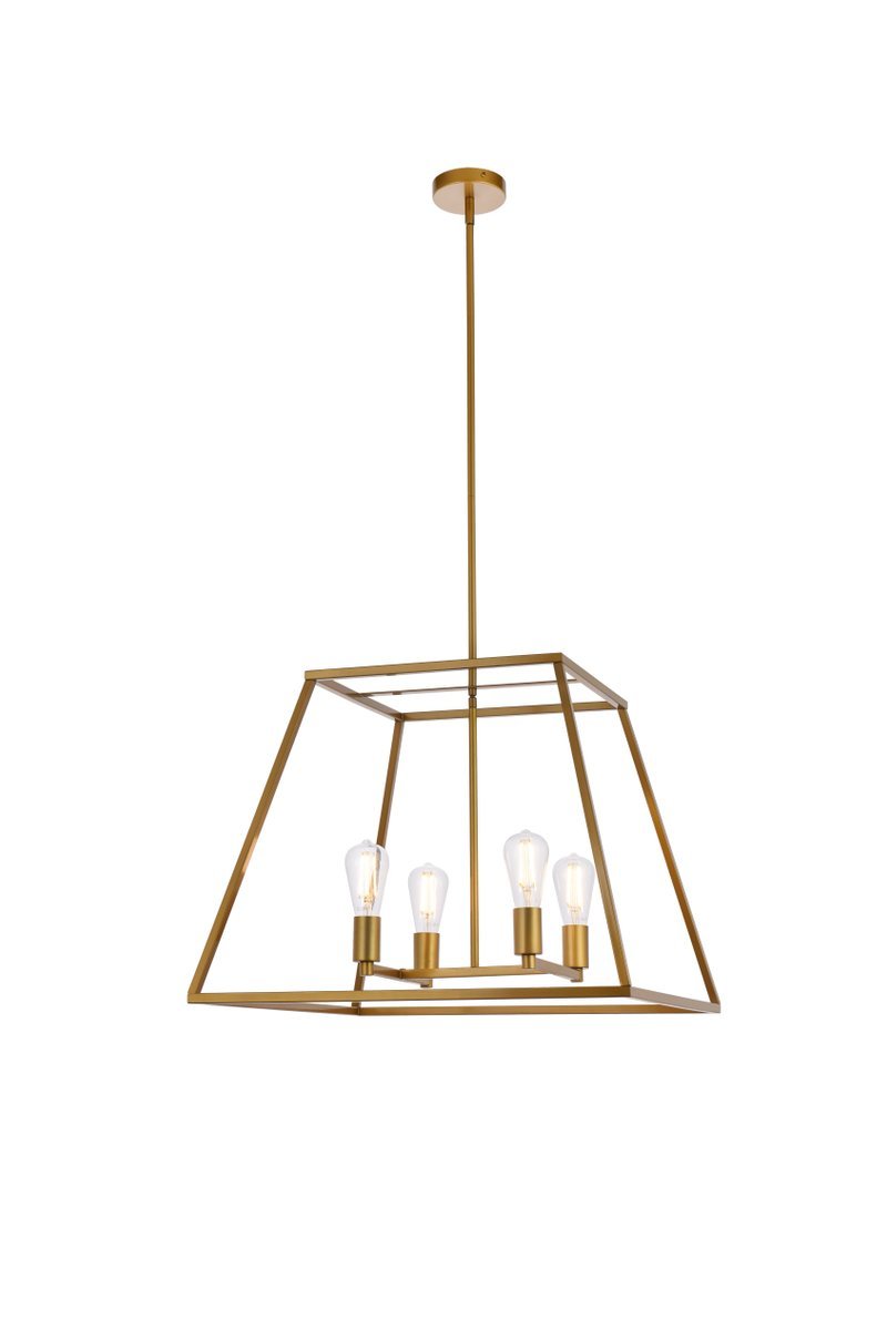 Elegant Lighting DECLAN LD720D24BR Pendant Farm House - Brass