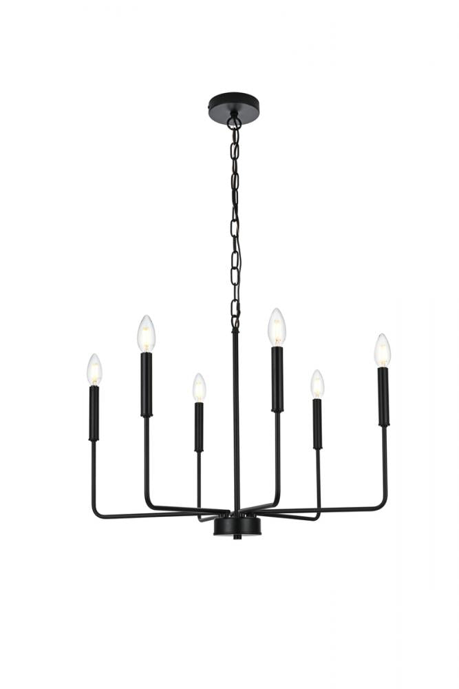 Elegant Lighting WILLA LD740D26BK Pendant Modern - Black