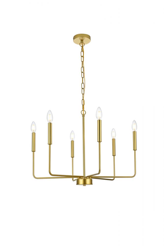 Elegant Lighting WILLA LD740D26BRA Pendant Modern - Brass