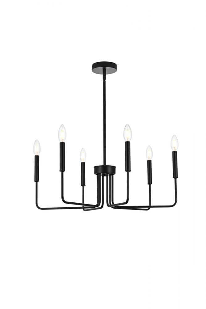 Elegant Lighting WILLA LD742D26BK Pendant Modern - Black