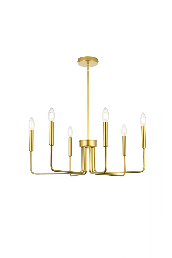 Elegant Lighting WILLA LD742D26BRA Pendant Modern - Brass