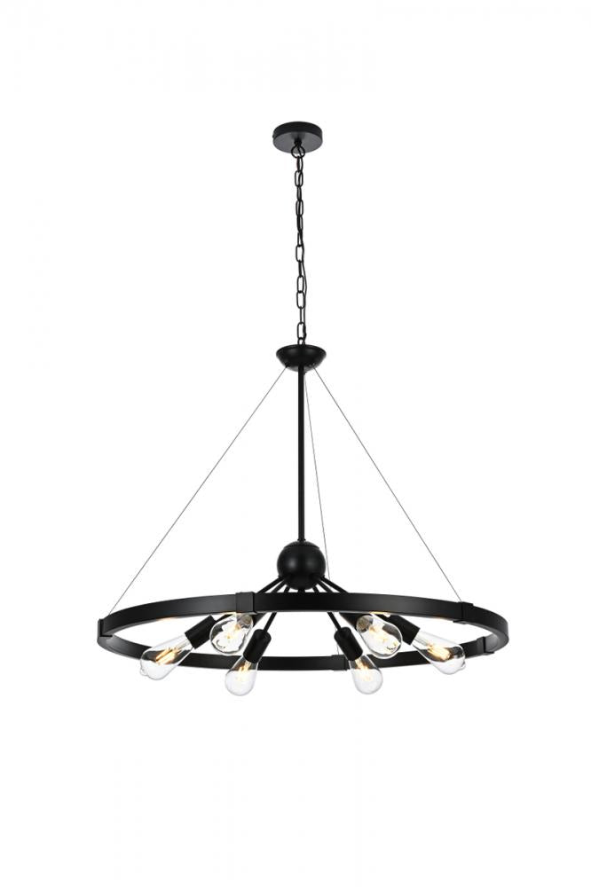 Elegant Lighting THORA LD746D32BK Pendant Modern - Black