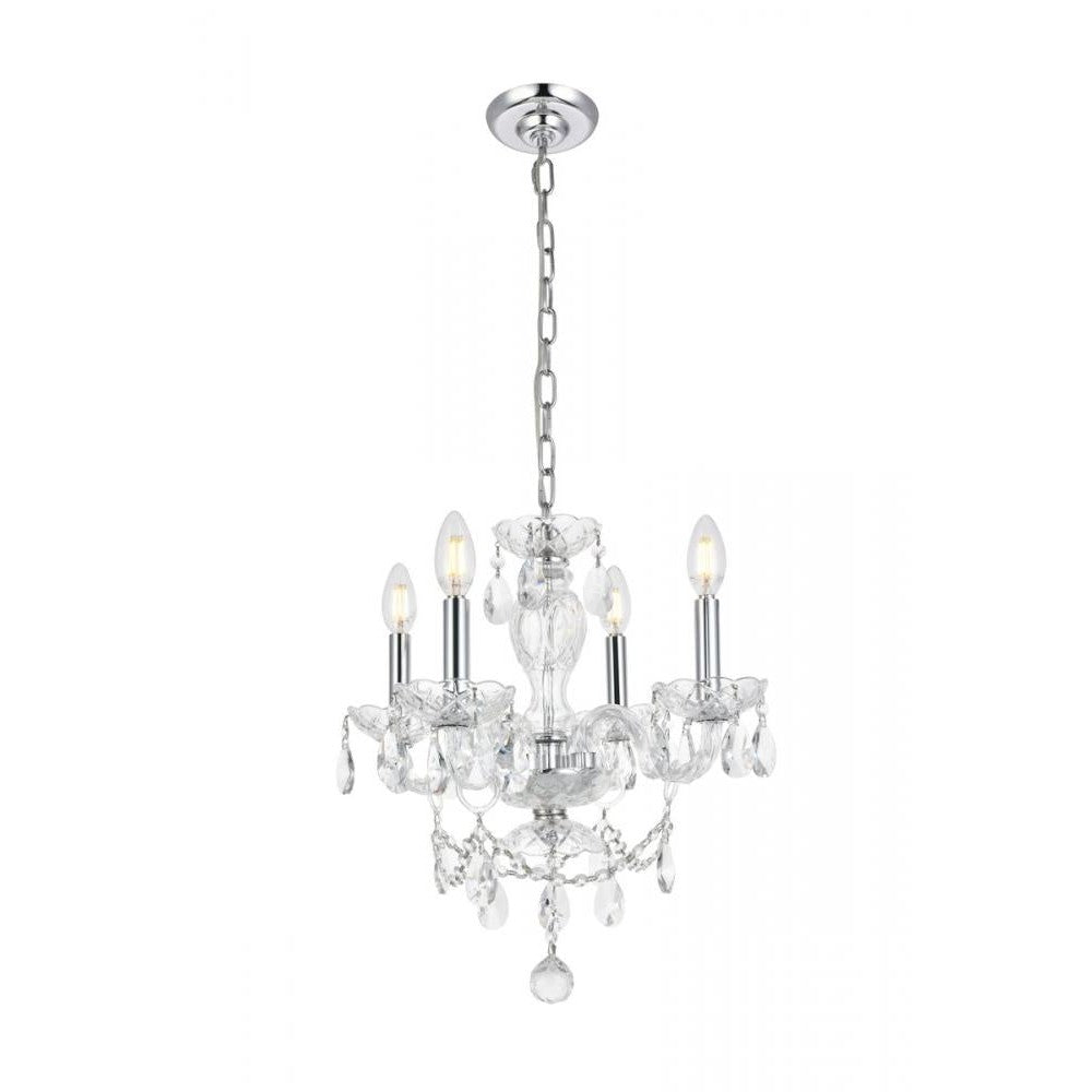 Elegant Lighting ELLE LD7834D17C Pendant Transitional - Chrome