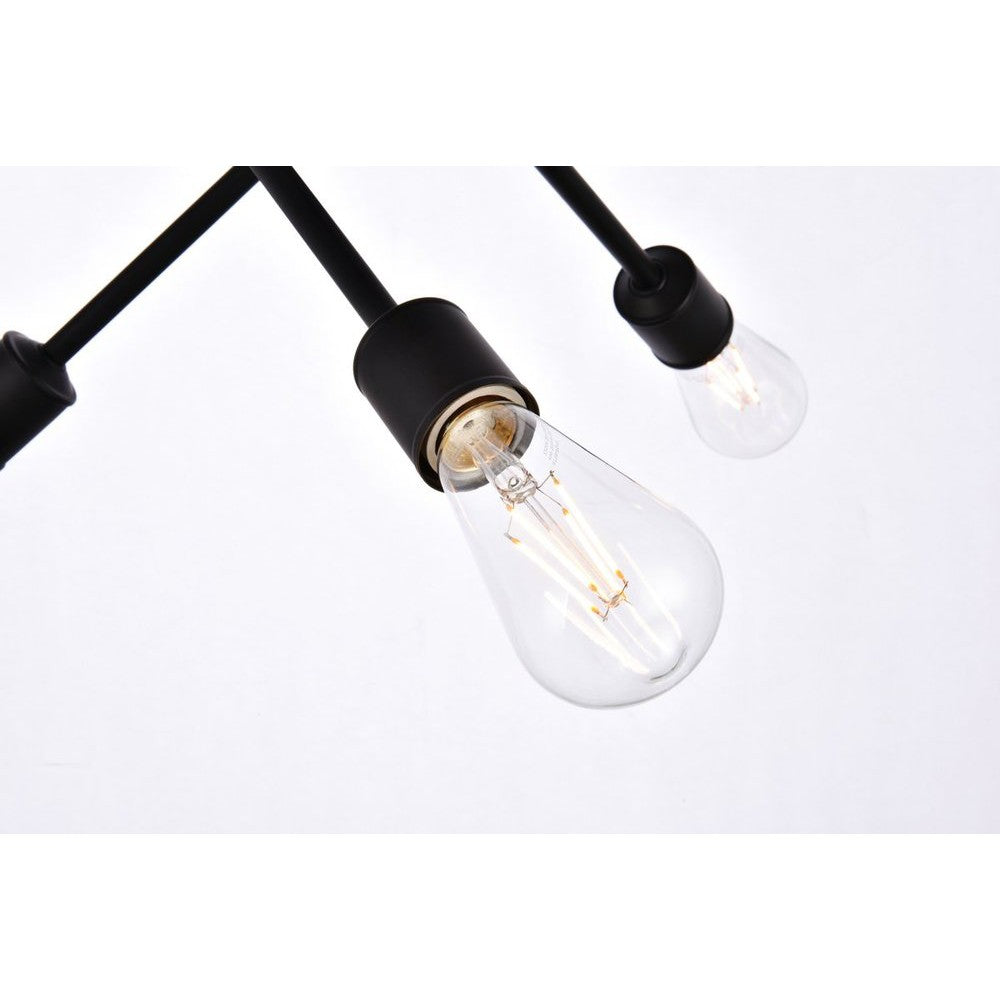 Elegant Lighting AXEL LD8003D17BLA Pendant Mid Century Modern - Black