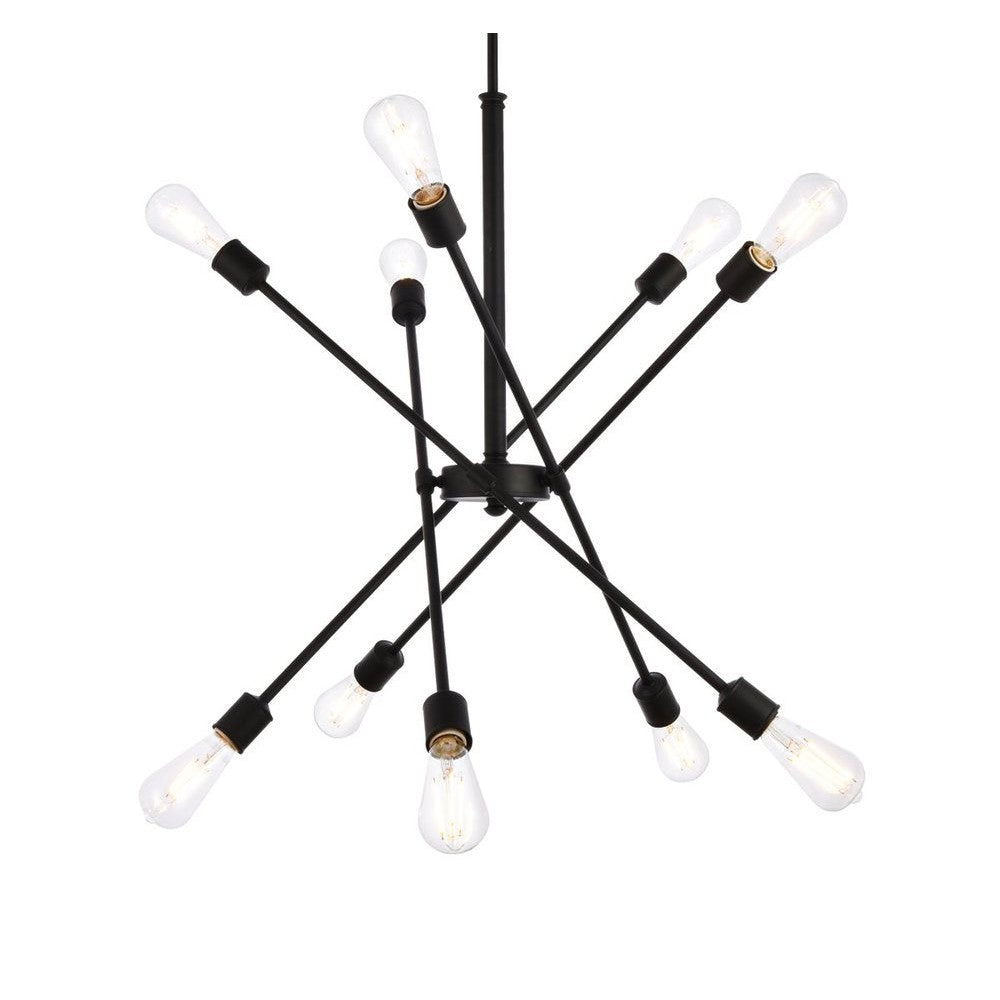 Elegant Lighting AXEL LD8003D28BLA Pendant Mid Century Modern - Black