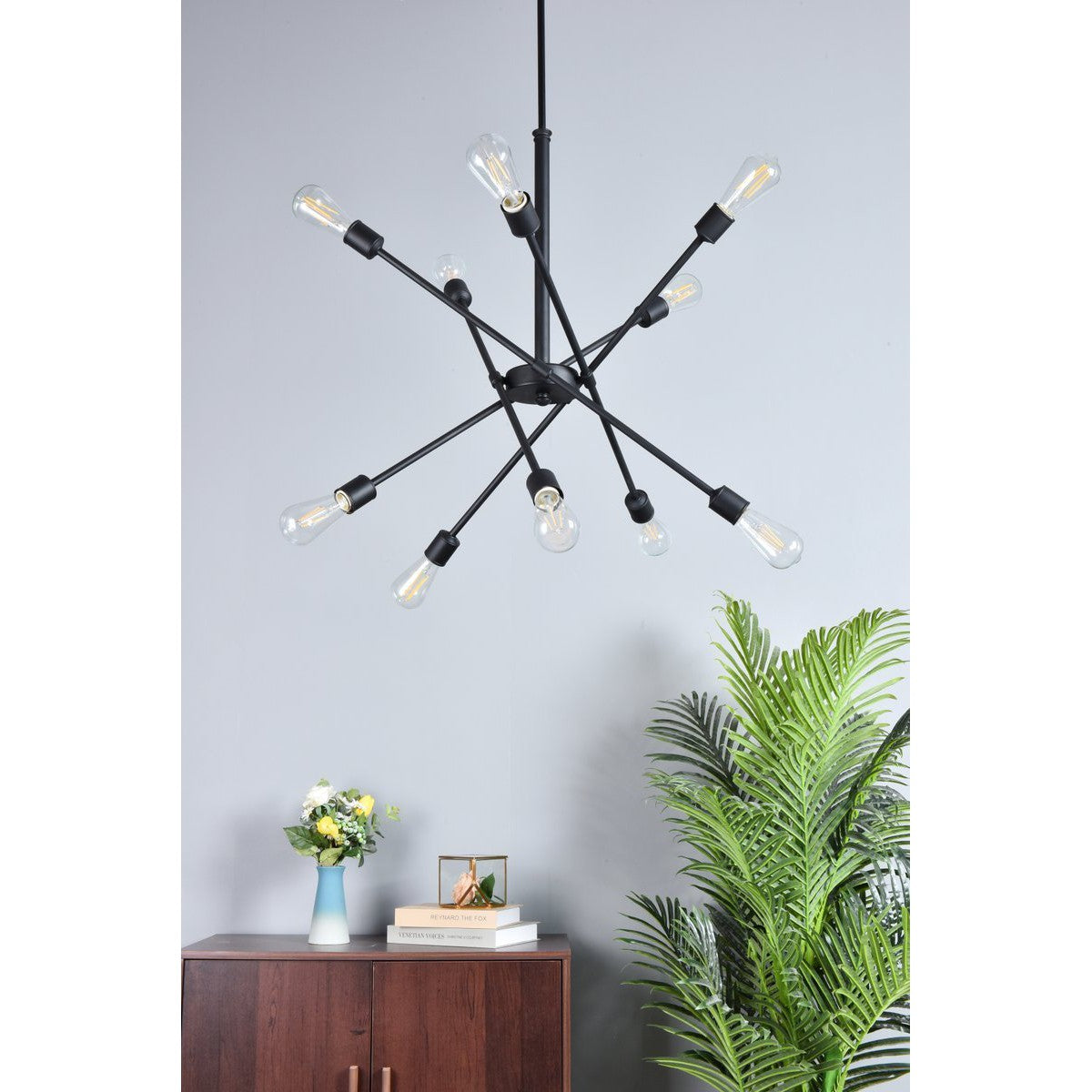 Elegant Lighting AXEL LD8003D28BLA Pendant Mid Century Modern - Black