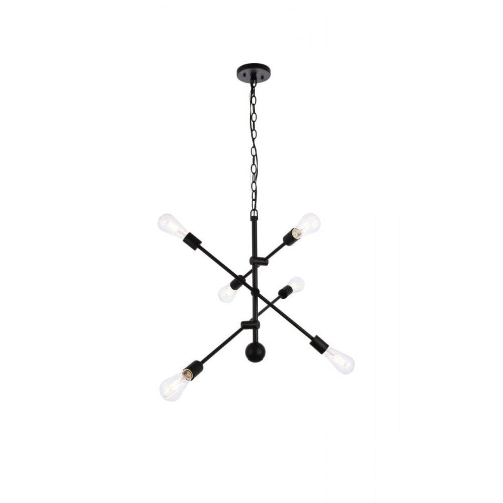 Elegant Lighting AXEL LD8006D29BLA Pendant Mid Century Modern - Black