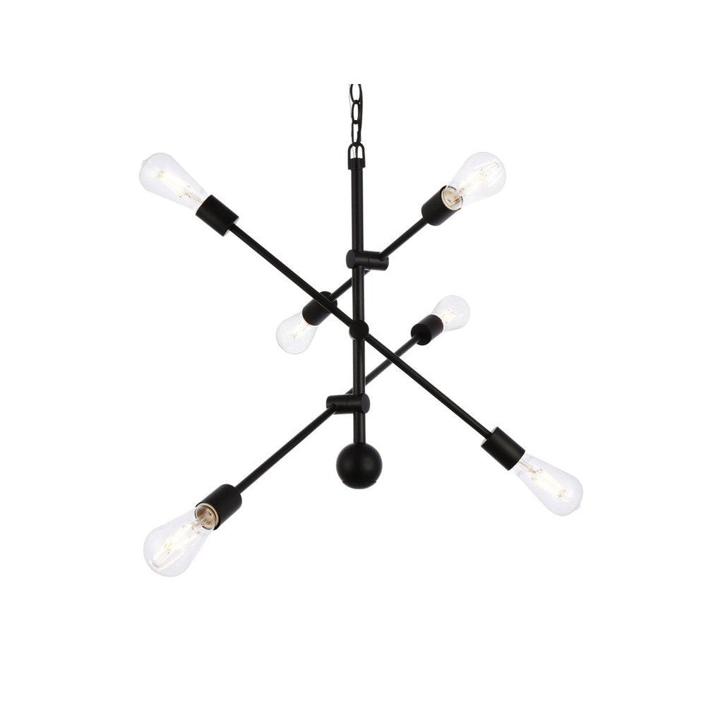 Elegant Lighting AXEL LD8006D29BLA Pendant Mid Century Modern - Black