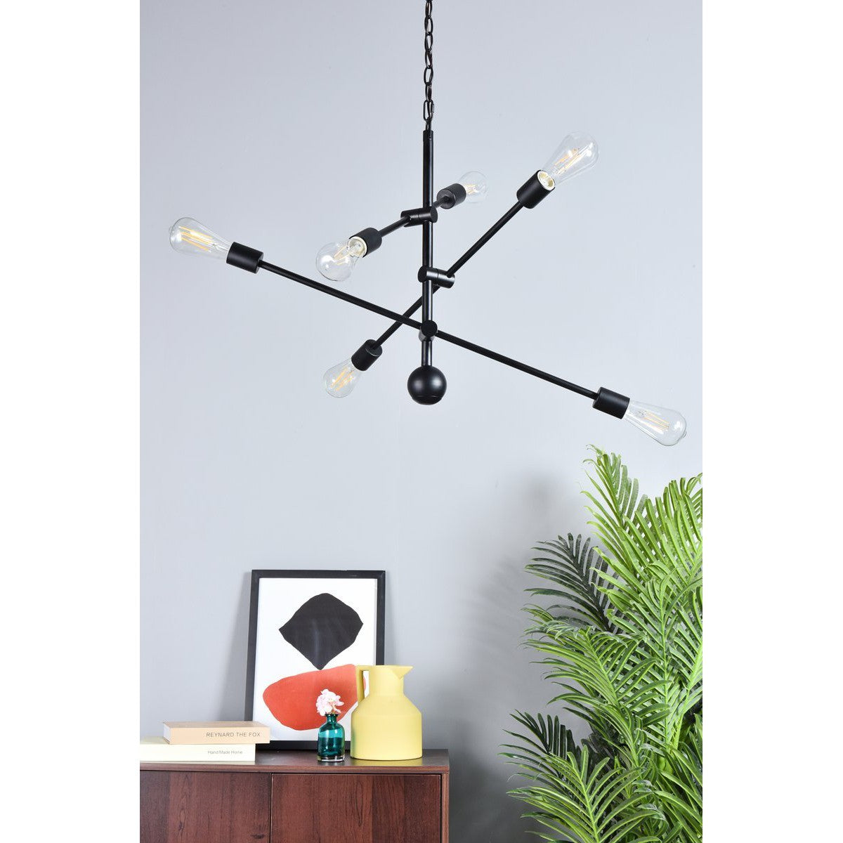 Elegant Lighting AXEL LD8006D29BLA Pendant Mid Century Modern - Black