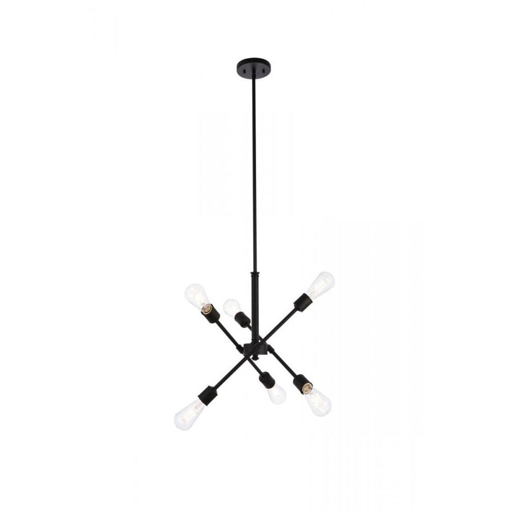 Elegant Lighting AXEL LD8015D18BLA Pendant Mid Century Modern - Black