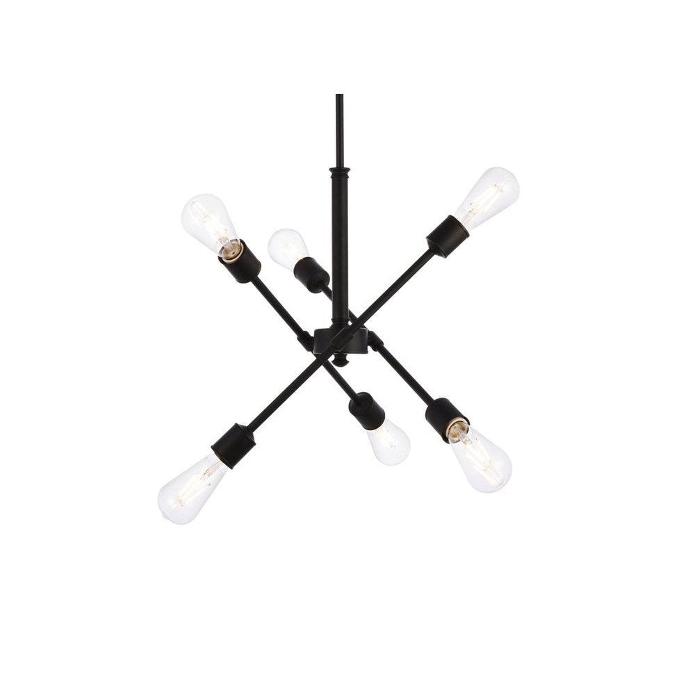 Elegant Lighting AXEL LD8015D18BLA Pendant Mid Century Modern - Black