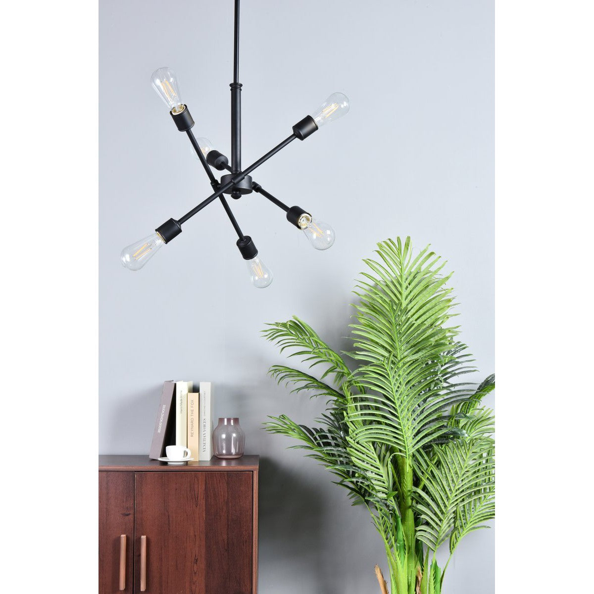 Elegant Lighting AXEL LD8015D18BLA Pendant Mid Century Modern - Black