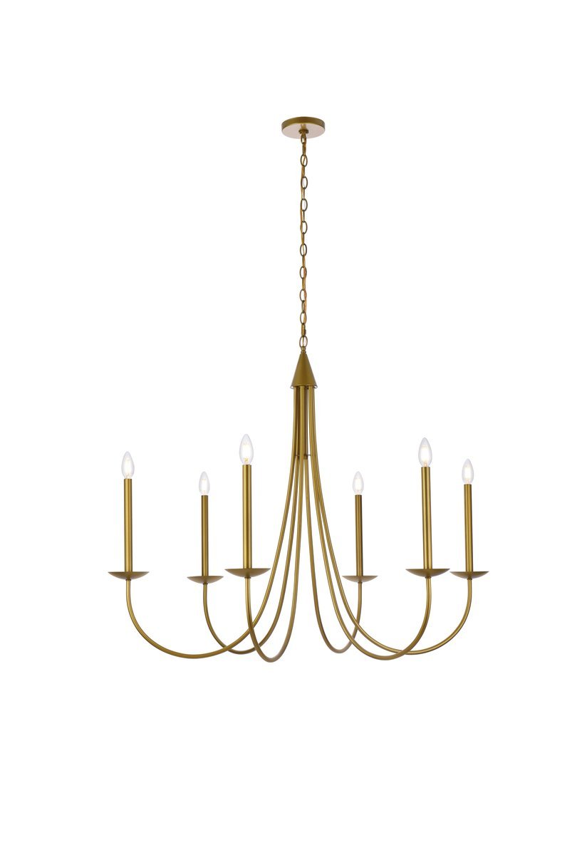 Elegant Lighting COHEN LD810D42BR Pendant Mid Century Modern - Brass